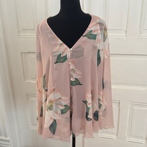 Show Me Your MuMu Pink Floral Blouse